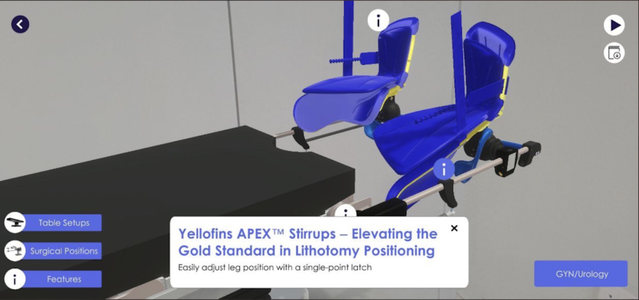 Surgical Table AR App Interaction